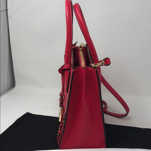 Like New Michael Kors Pink Leather Handbag 8.5”x8” - Picture 4 of 12